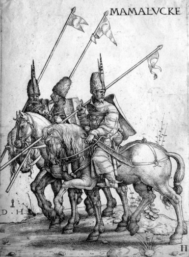 Three_Mamelukes_with_lances_on_horseback